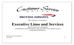 Certificate Issued by British Airwais in 2012 